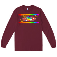 Burgundy lgbtq dad  libbey glass Long Sleeve Tee - HRA Design Shop