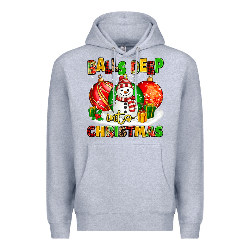 Balls Deep Into Christmas Premium Hoodie by MaliasSmallBusiness | Teevron