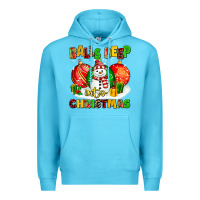 Ocean Blue Balls Deep Into Christmas Premium Hoodie - MaliasSmallBusiness