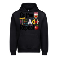 Black coffee teach repeat Urban Hoodie - BarkalooDesign