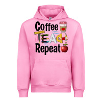 Fuchsia Pink coffee teach repeat Urban Hoodie - BarkalooDesign