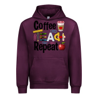 Mauve Wine coffee teach repeat Urban Hoodie - BarkalooDesign