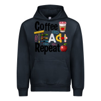 Navy coffee teach repeat Urban Hoodie - BarkalooDesign