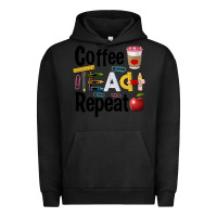 Pigment Black coffee teach repeat Urban Hoodie - BarkalooDesign