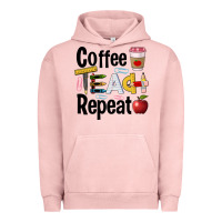 Pigment Salmon coffee teach repeat Urban Hoodie - BarkalooDesign