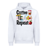 White coffee teach repeat Urban Hoodie - BarkalooDesign