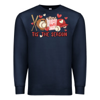 Navy tis the season baseball Premium Sweatshirt - MaliasSmallBusiness