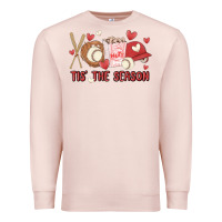 Pale Pink tis the season baseball Premium Sweatshirt - MaliasSmallBusiness