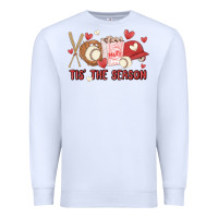White tis the season baseball Premium Sweatshirt - MaliasSmallBusiness