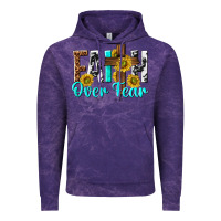 Cloud Purple faith over fear Vintage Hoodie - texasbilliewilder