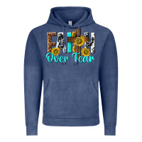 Vintage Denim faith over fear Vintage Hoodie - texasbilliewilder