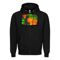 Black halloween mystic symbol background Zipper Hoodie - BundleAndBundleShop