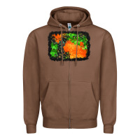Chestnut halloween mystic symbol background Zipper Hoodie - BundleAndBundleShop