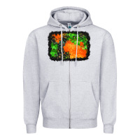 Heather Grey halloween mystic symbol background Zipper Hoodie - BundleAndBundleShop
