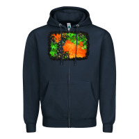 Navy halloween mystic symbol background Zipper Hoodie - BundleAndBundleShop