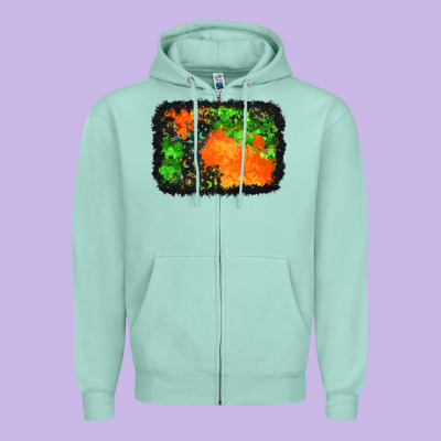 Halloween Mystic Symbol Background Zipper Hoodie Designed By Bundleandbundleshop