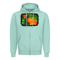 Seafoam halloween mystic symbol background Zipper Hoodie - BundleAndBundleShop