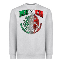 Heather Grey mexico coat of arms Heavyweight Sweatshirt - Zillion Design Studio
