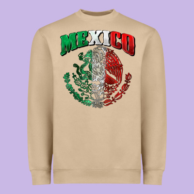 Mexico Coat Of Arms Heavyweight Sweatshirt Designed By Zillion Design Studio