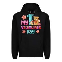 Black my first valentines day Premium Hoodie - AdoDesignShop