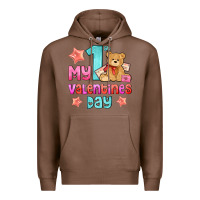 Chestnut my first valentines day Premium Hoodie - AdoDesignShop