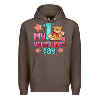 Coffee my first valentines day Premium Hoodie - AdoDesignShop