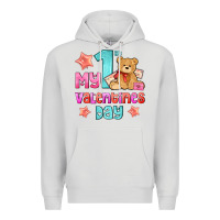 Dove Grey my first valentines day Premium Hoodie - AdoDesignShop