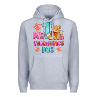 Heather Grey my first valentines day Premium Hoodie - AdoDesignShop