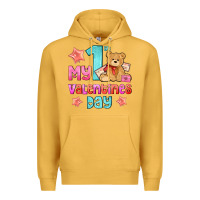 Mustard my first valentines day Premium Hoodie - AdoDesignShop