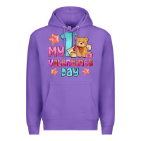 Purple my first valentines day Premium Hoodie - AdoDesignShop