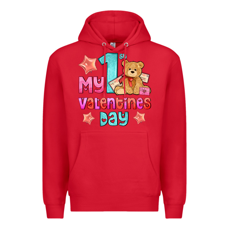 My First Valentines Day Premium Hoodie by AdoDesignShop | Teevron