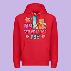 My First Valentines Day Premium Hoodie Designed By Adodesignshop