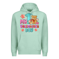 Seafoam my first valentines day Premium Hoodie - AdoDesignShop