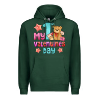 Sports Green my first valentines day Premium Hoodie - AdoDesignShop