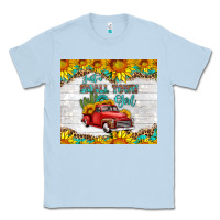 Dusty Blue just a small town girl with car Classic Tee - HRA Design Shop