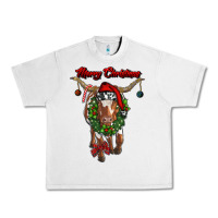 Lunar Rock merry christmas longhorn cow Urban Heavy Tee - RanaPortraitStore