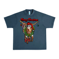 Midnight Navy merry christmas longhorn cow Urban Heavy Tee - RanaPortraitStore