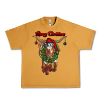 Peanut Butter merry christmas longhorn cow Urban Heavy Tee - RanaPortraitStore