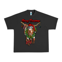 Pigment Black merry christmas longhorn cow Urban Heavy Tee - RanaPortraitStore