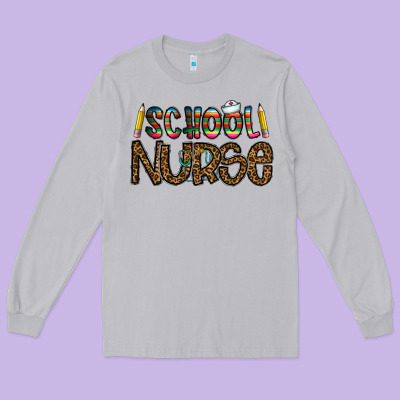 School Nurse Long Sleeve Tee Designed By Cowhidedigitalart