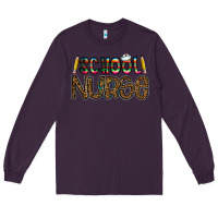 Plum school nurse Long Sleeve Tee - CowhideDigitalArt