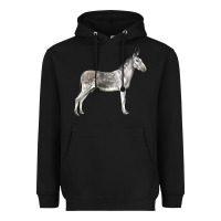 Black Andalusian Donkey Heavyweight Hoodie - LillyAllenDesigns
