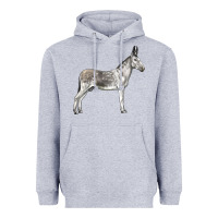 Heather Grey Andalusian Donkey Heavyweight Hoodie - LillyAllenDesigns