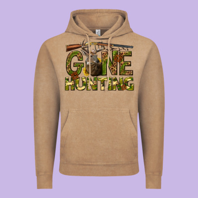 Gone Hunting Western Vintage Hoodie Designed By Texasbilliewilder