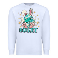 White boujee  easter  egg Premium Sweatshirt - MaliasSmallBusiness