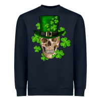 Navy st. patrick's day skull Heavyweight Sweatshirt - RanaPortraitStore