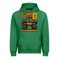 Emerald i'm six this is how i roll monster truck birthday Urban Hoodie - Jasminsmagicworld