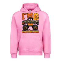 Fuchsia Pink i'm six this is how i roll monster truck birthday Urban Hoodie - Jasminsmagicworld
