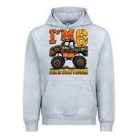 Heather Grey i'm six this is how i roll monster truck birthday Urban Hoodie - Jasminsmagicworld