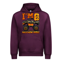 Mauve Wine i'm six this is how i roll monster truck birthday Urban Hoodie - Jasminsmagicworld